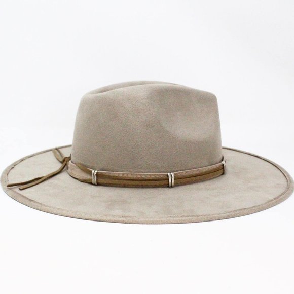 New! #MCA119 Georgia Taupe Suede Rancher Hat NWT